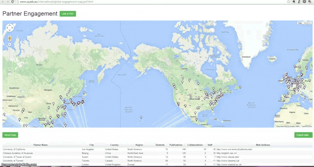 Partner Engagement Map - click on location